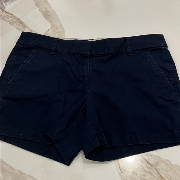 J. Crew Dark Blue Chino Women's 4.5” inseam shorts with side pockets - Picture 2 of 8